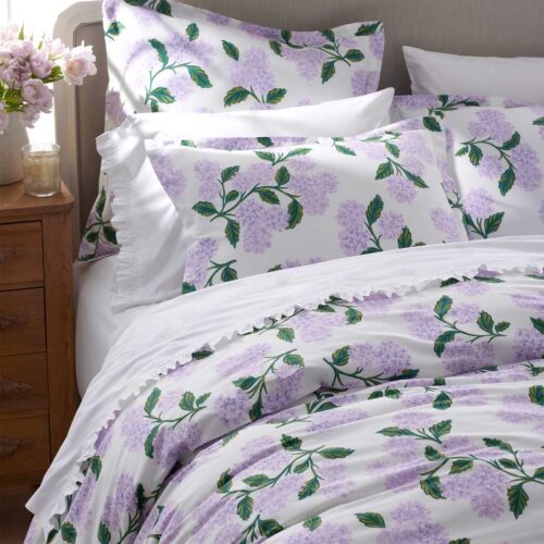 Alternative view of Percale Sham - Hydrangea Lilac