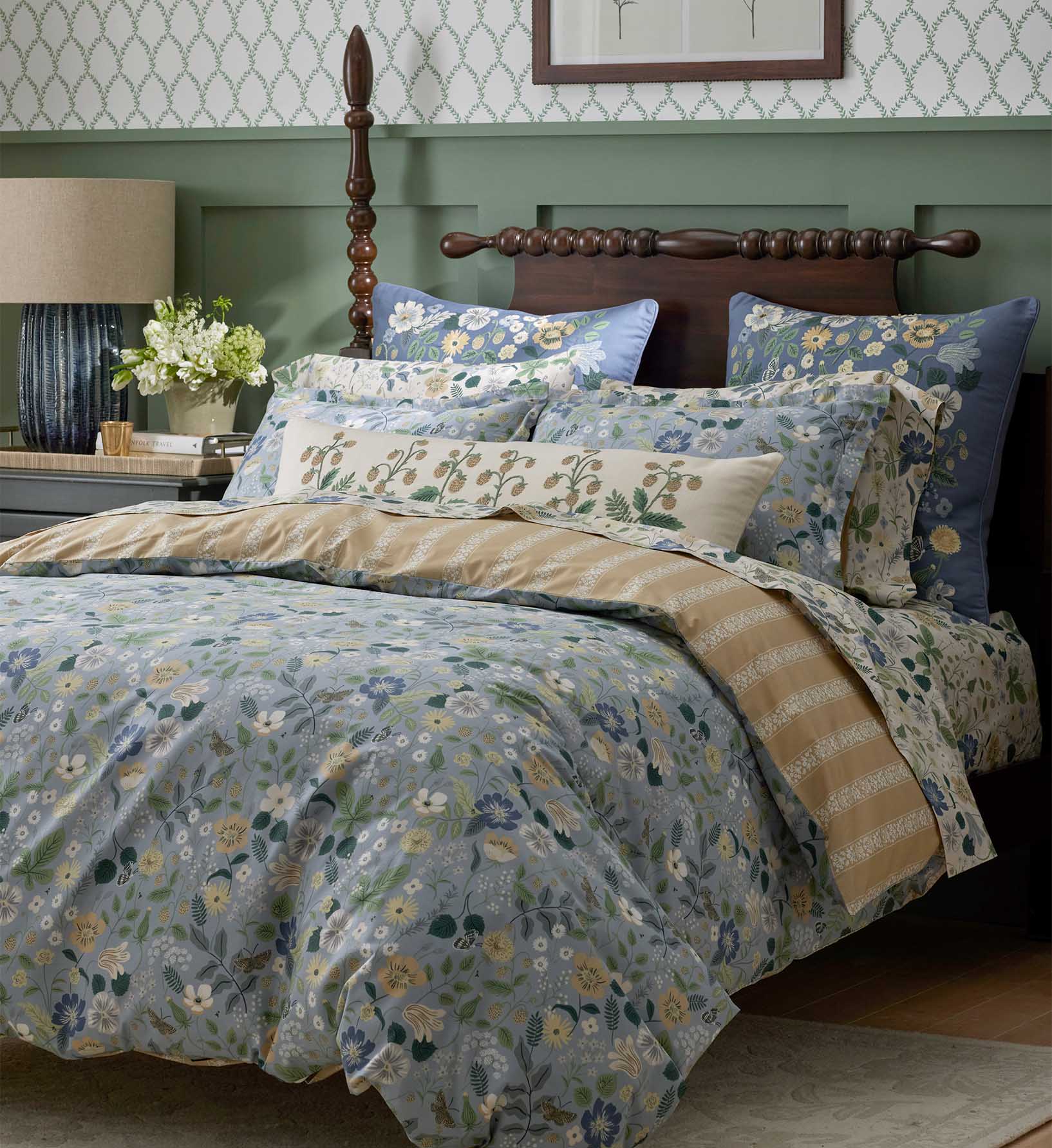 Percale Comforter - Strawberry Fields Slate - Image 2