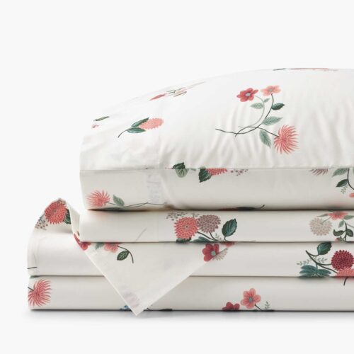 Percale Sheet Set - Ditsy Dahlia Ivory