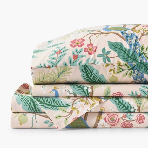 Sateen Sheet Set - Peacock Blush