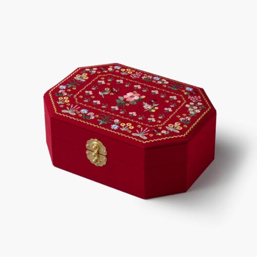 Embroidered Jewelry Box - Gemma