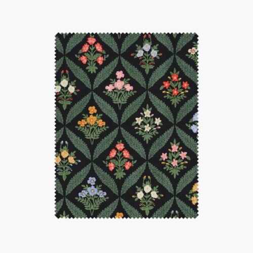 Estee Garden Canvas Fabric - Black Multi