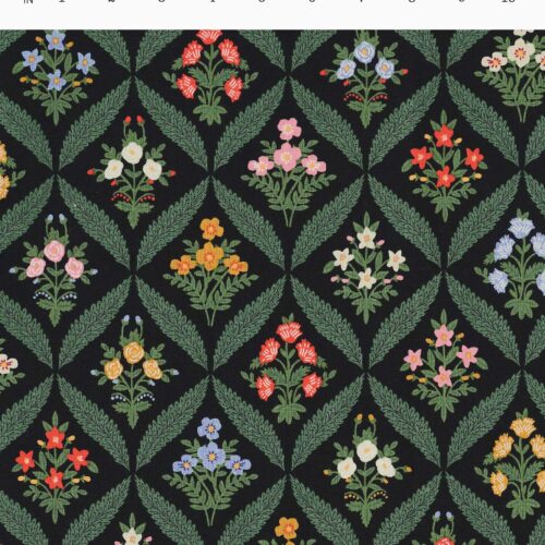 Alternative view of Estee Garden Canvas Fabric - Black Multi