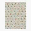 Easter Lattice Cotton Metallic Fabric - Mint