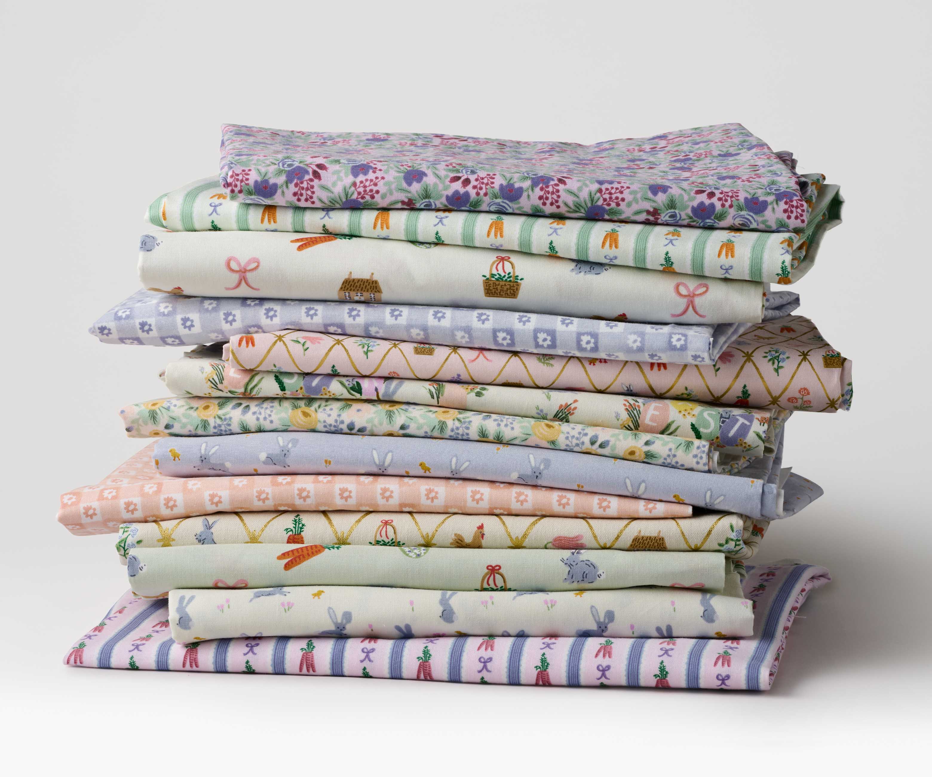 Easter Lattice Cotton Metallic Fabric - Linen - Image 3