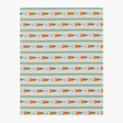 Carrot Patch Cotton Fabric - Mint