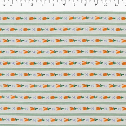 Alternative view of Carrot Patch Cotton Fabric - Mint
