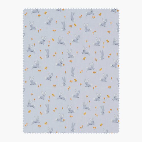 Bunnies Cotton Fabric - Blue