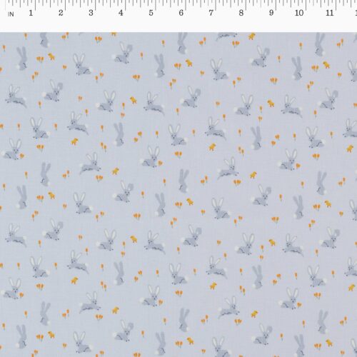 Alternative view of Bunnies Cotton Fabric - Blue