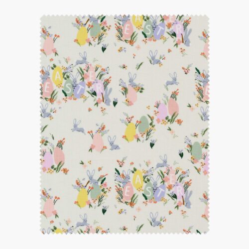 Hoppy Easter Cotton Fabric - Cream