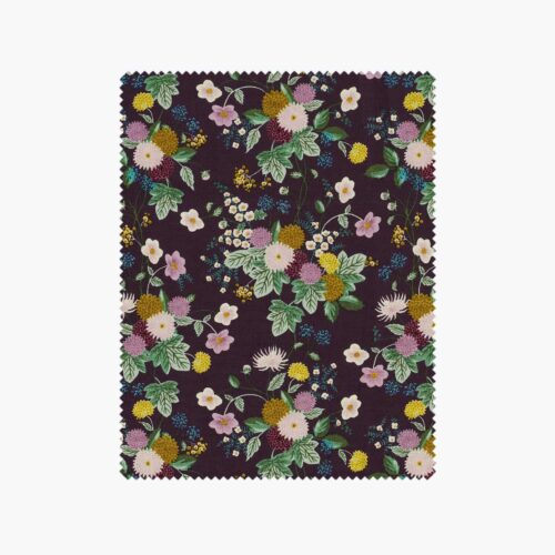 Dahlia Cotton Fabric - Aubergine