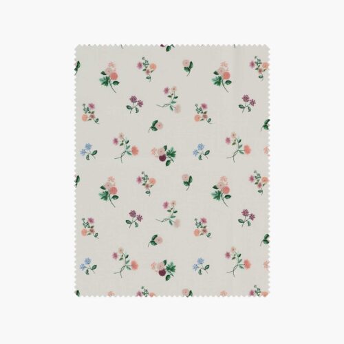 Ditsy Dahlia Cotton Fabric - Cream