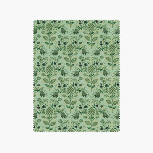 Artichoke Cotton Metallic Fabric - Sage