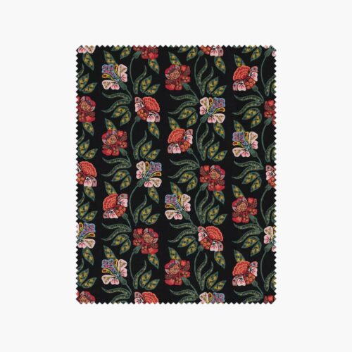 Posy Cotton Fabric - Black