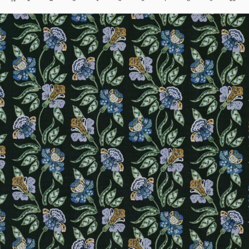 Alternative view of Posy Cotton Fabric - Hunter