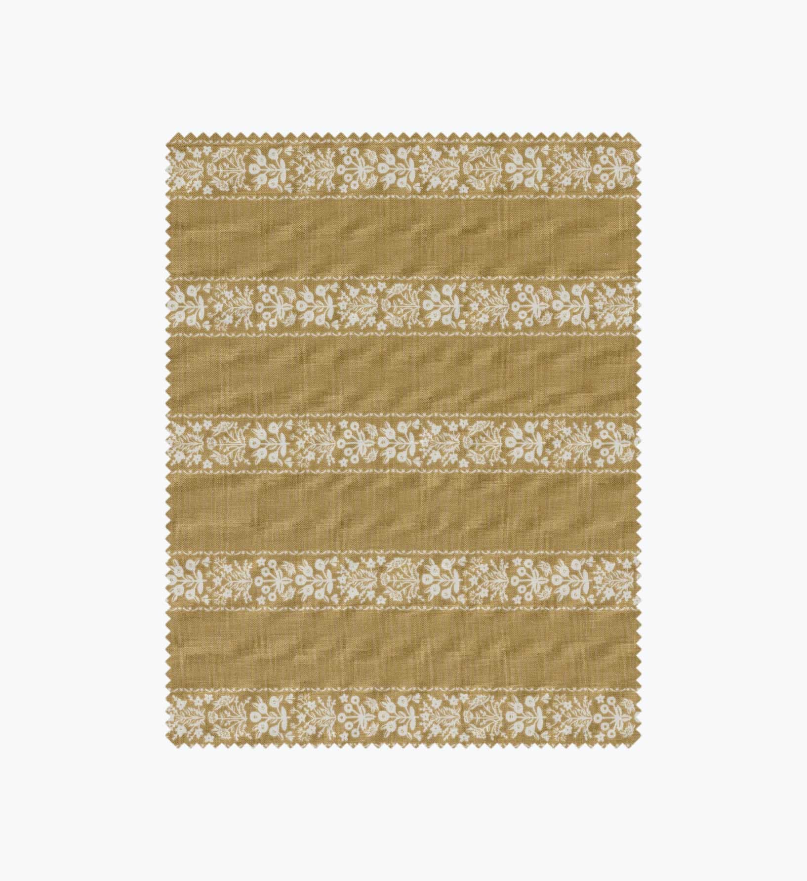 Estee Stripe Cotton Fabric - Orche