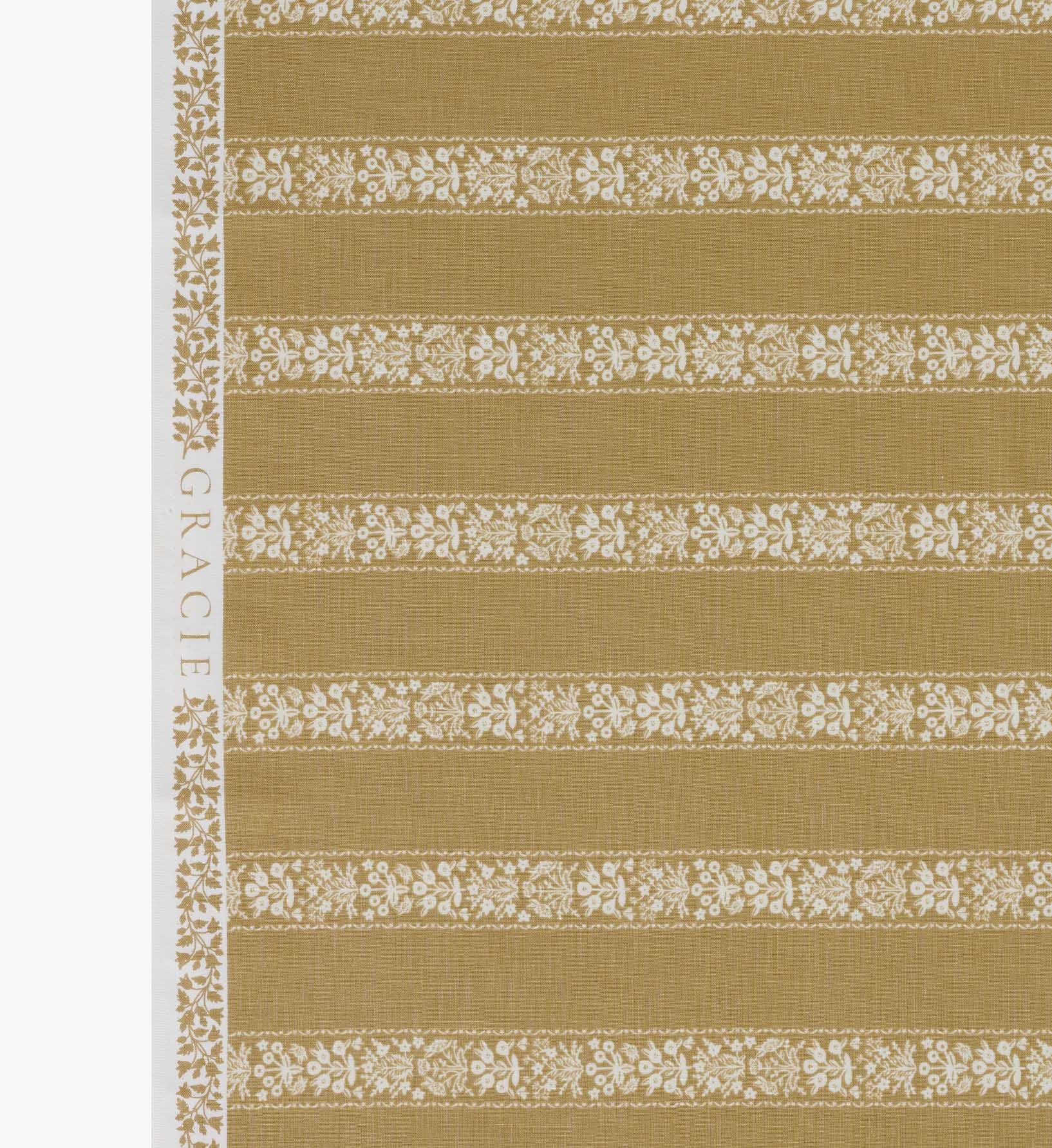 Estee Stripe Cotton Fabric - Orche - Image 3
