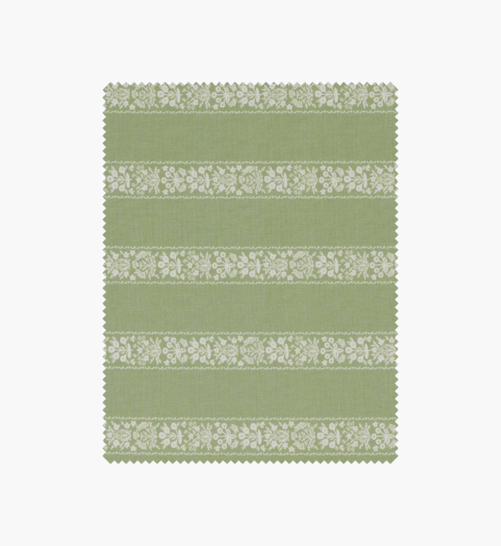 Estee Stripe Cotton Fabric - Sage