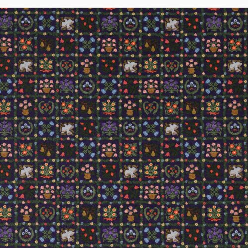Alternative view of Helena Cotton Fabric - Navy