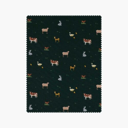 Farm Animals Cotton Fabric - Evergreen