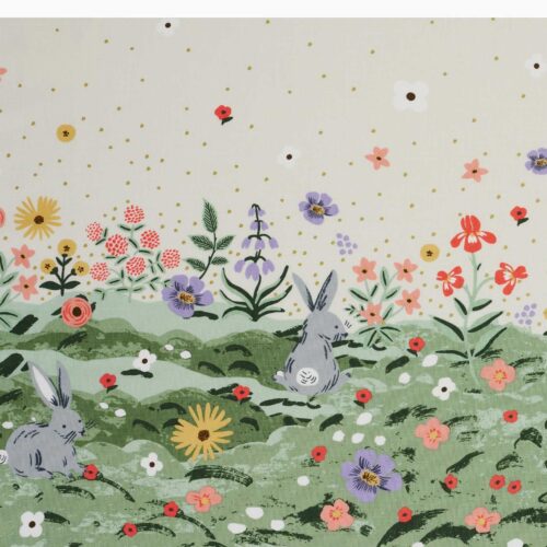 Alternative view of Spring Meadow Cotton Metallic Fabric - Cream