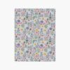 Bunny Floral Cotton Fabric - Blue