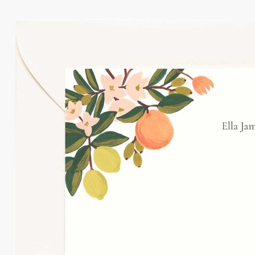 Alternative view of Floral Personalized Stationery  - Citrus Floral