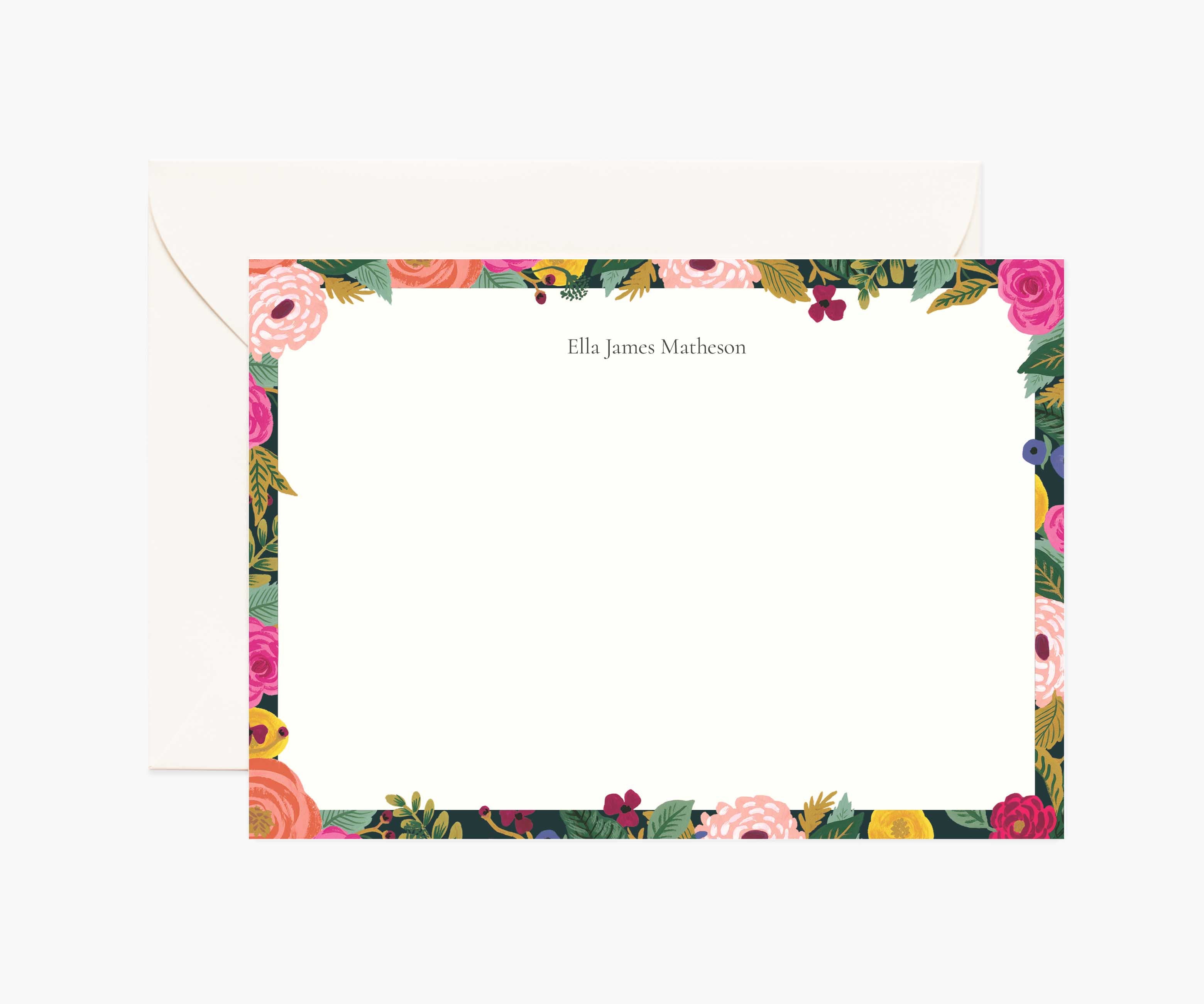 Floral Personalized Stationery - Juliet Rose