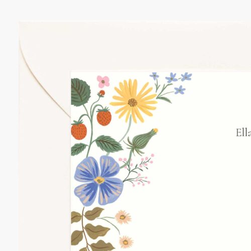 Alternative view of Floral Personalized Stationery  - Strawberry Fields