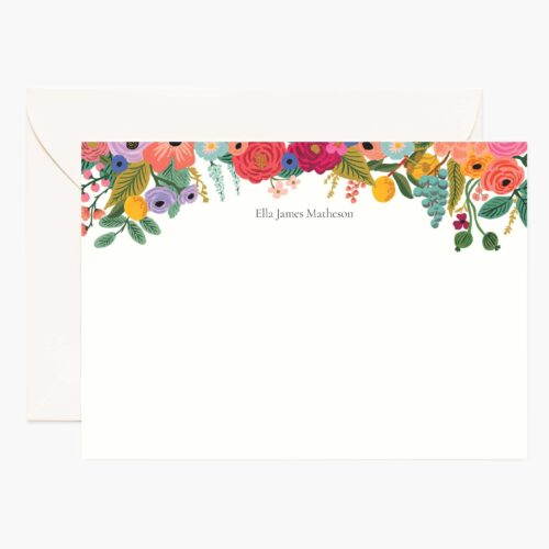 Floral Personalized Stationery  - Garden Party