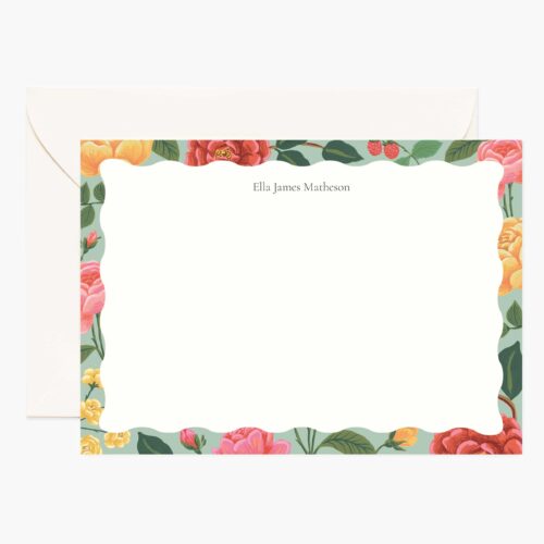 Floral Personalized Stationery  - Roses