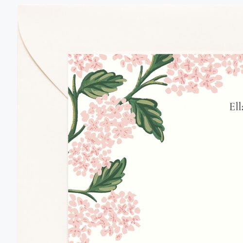 Alternative view of Floral Personalized Stationery  - Hydrangea Blush