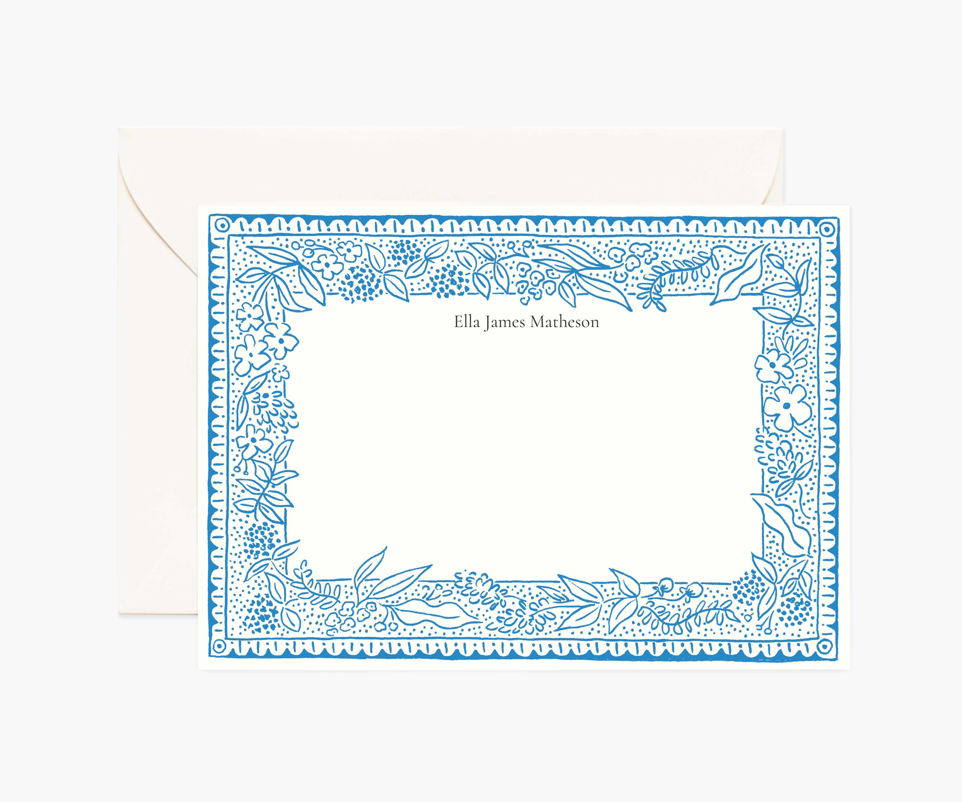 Floral Personalized Stationery - Delft