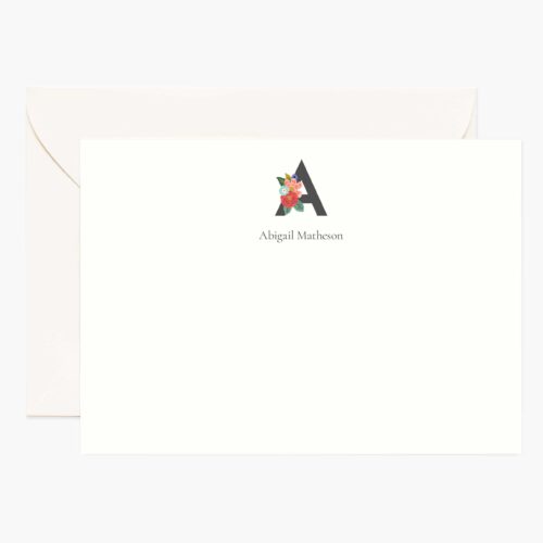Monogram Personalized Stationery - A