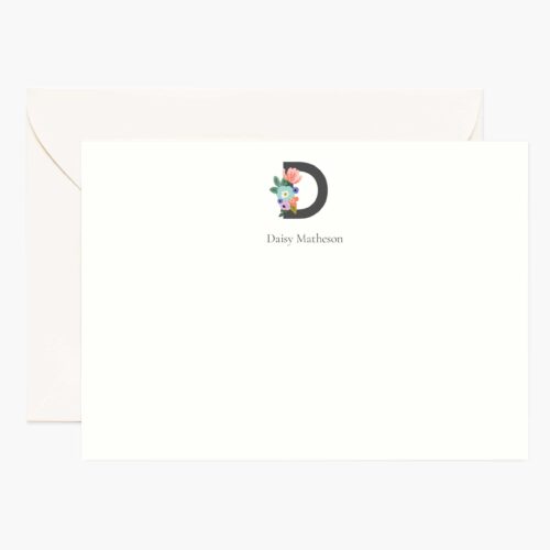 Monogram Personalized Stationery - D