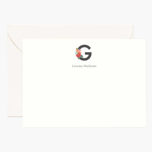 Monogram Personalized Stationery - G