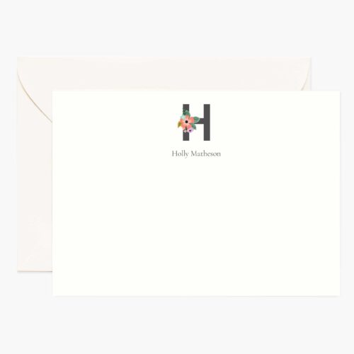 Monogram Personalized Stationery - H