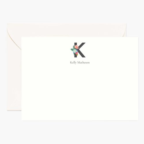 Monogram Personalized Stationery - K