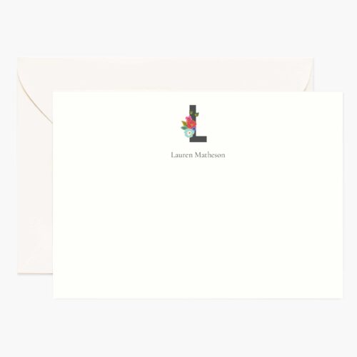 Monogram Personalized Stationery - L