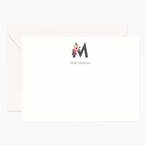 Monogram Personalized Stationery - M