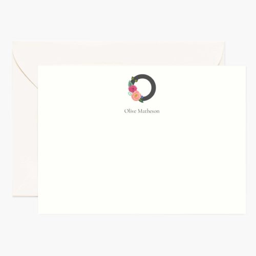 Monogram Personalized Stationery - O