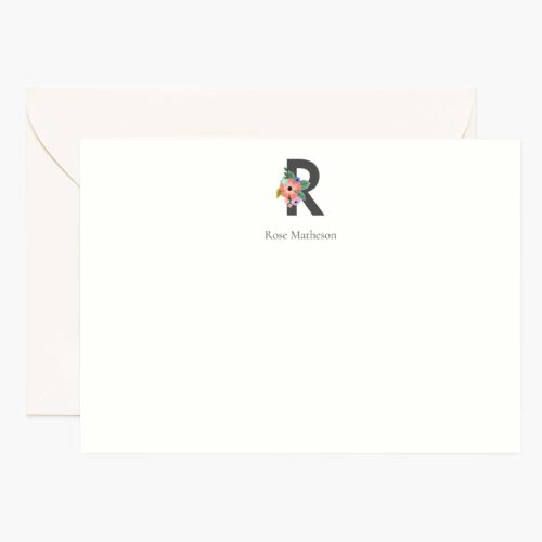 Monogram Personalized Stationery - R