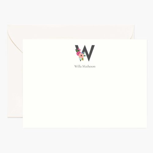 Monogram Personalized Stationery - W