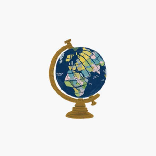 Alternative view of Travel Personalized Stationery  - Globe