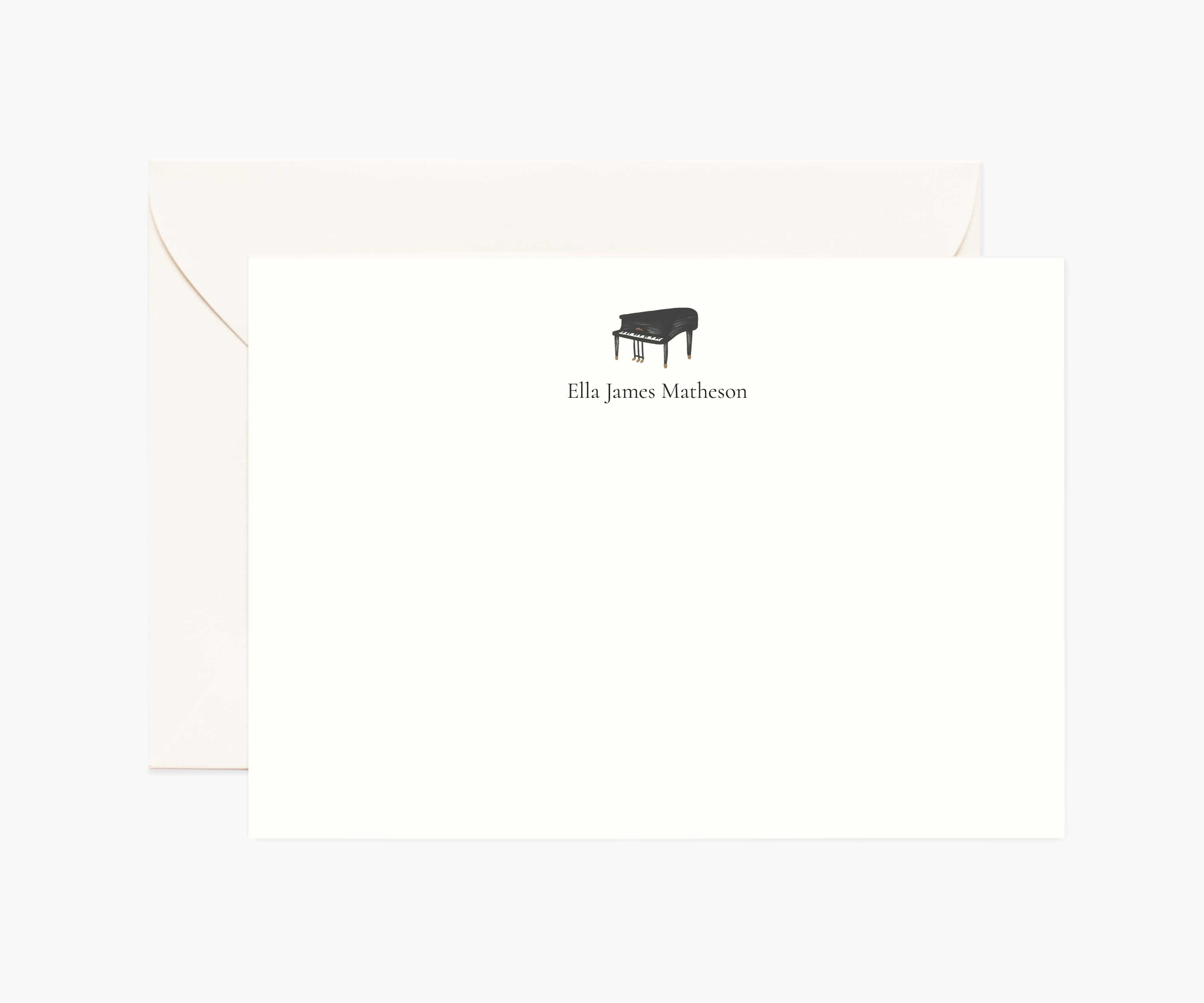 Arts Personalized Stationery - Piano