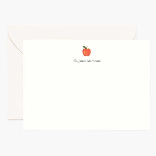 Food & Drink Personalized Stationery - Apple