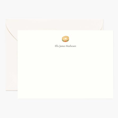 Food & Drink Personalized Stationery - Bagel
