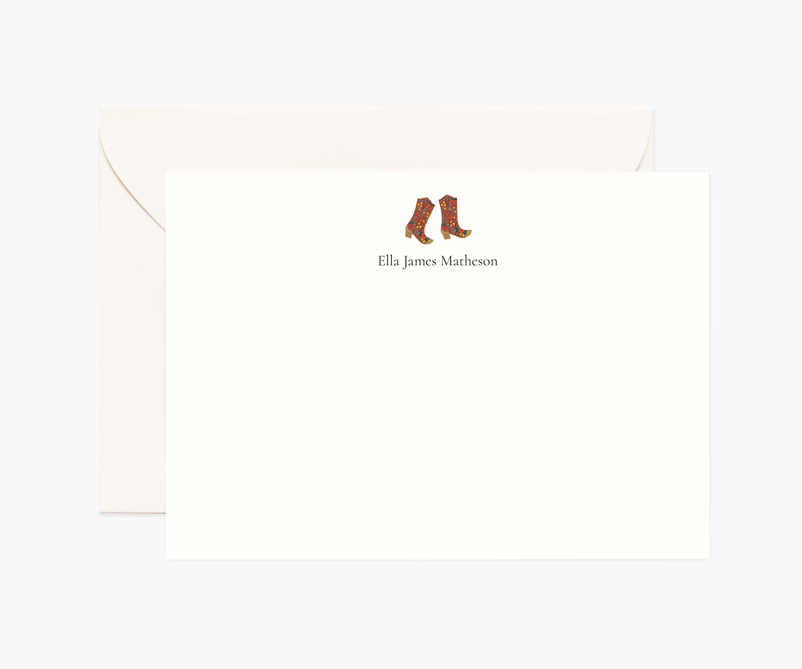 Activities Personalized Stationery - Cowboy Boots