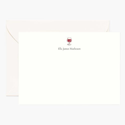 Food & Drink Personalized Stationery - Red Wine