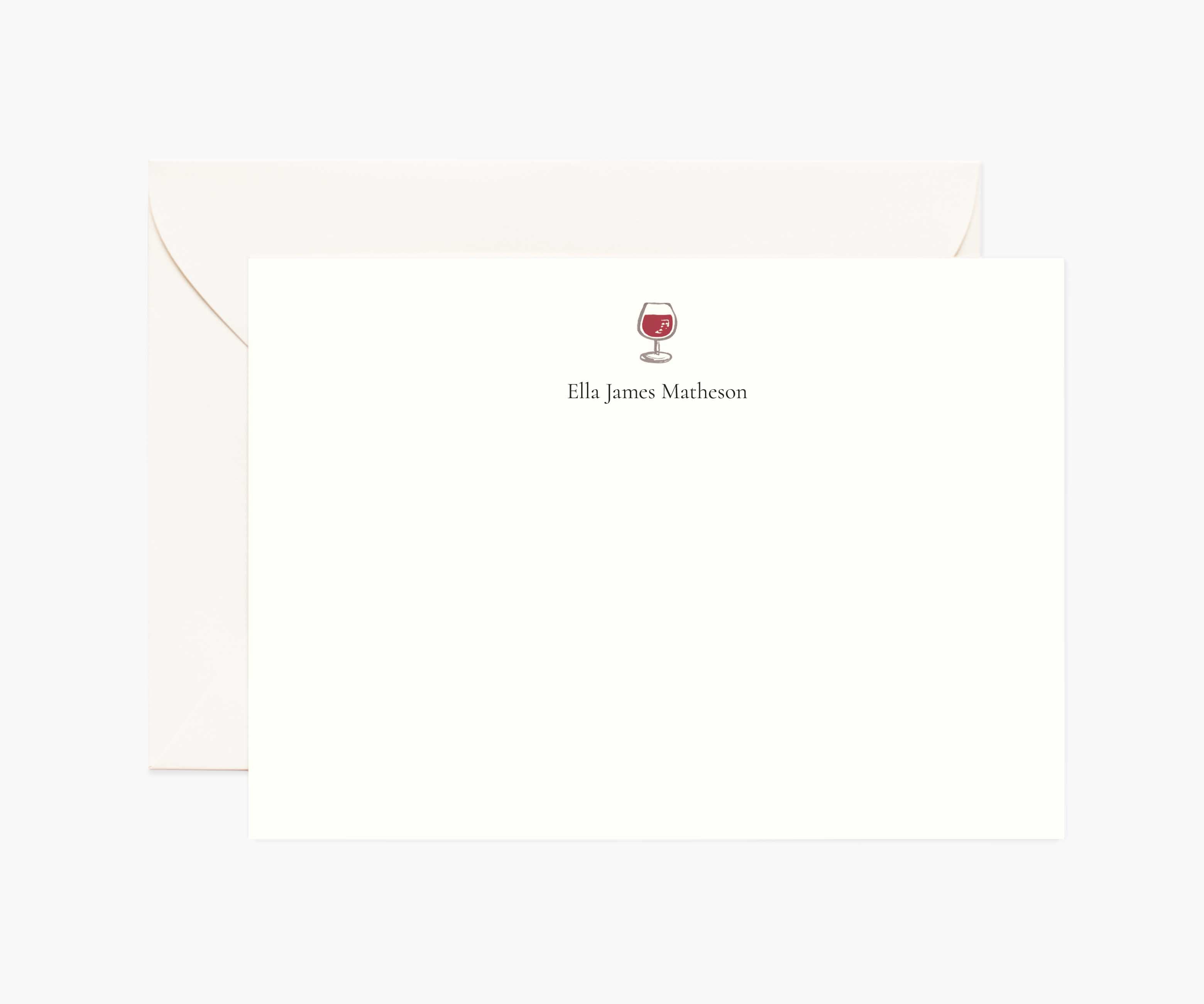 Food & Drink Personalized Stationery - Red Wine